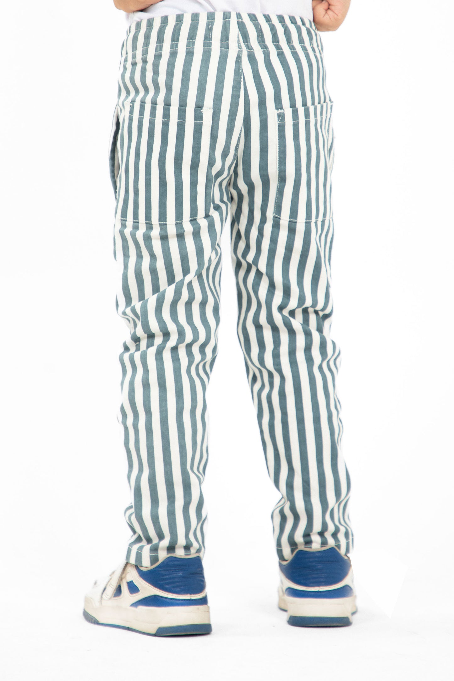 Printed Jogger Pants White/Blue