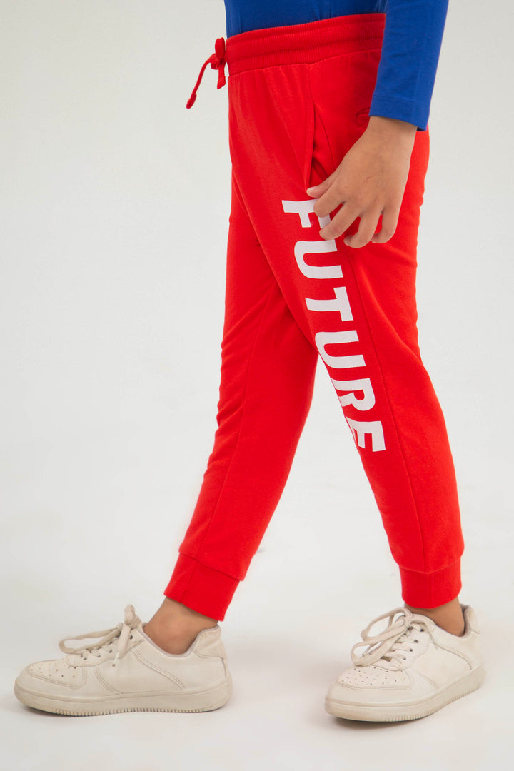 Slogan Trackpants Red