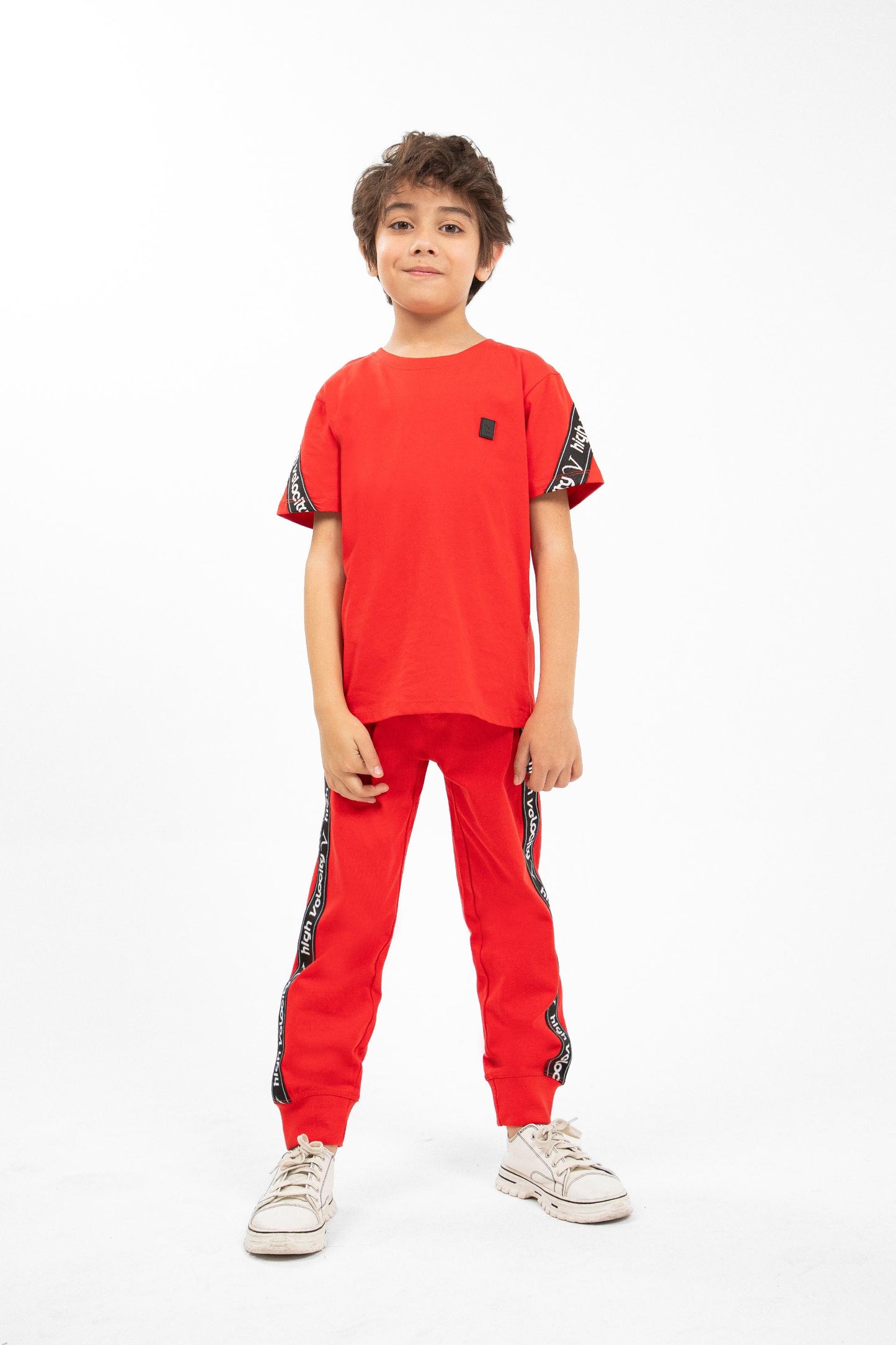 Tape Track Pants Red