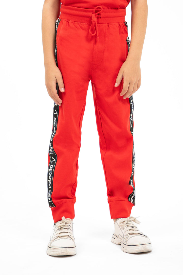 Tape Track Pants Red