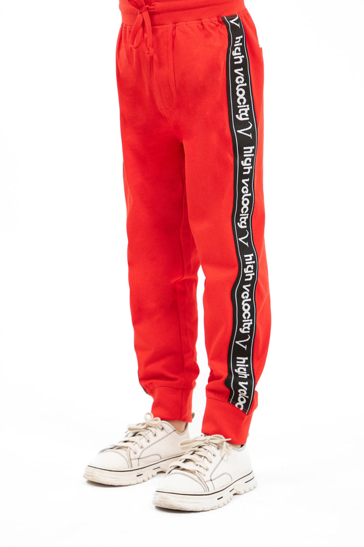 Tape Track Pants Red