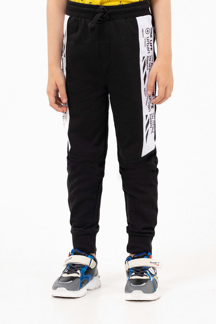 Graphic track Pants Black