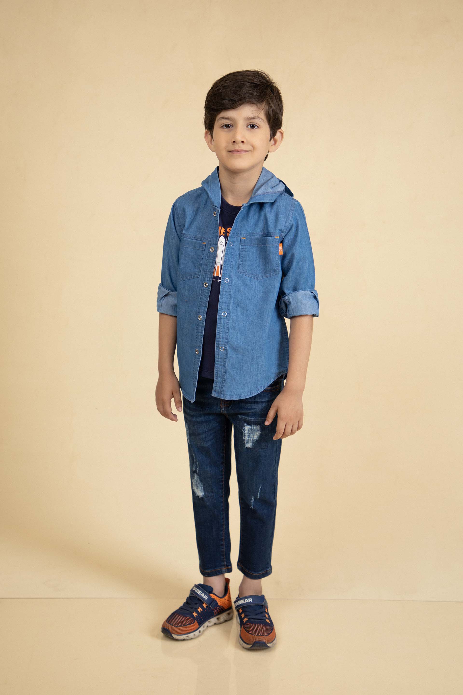 Hooded Shirt Blue