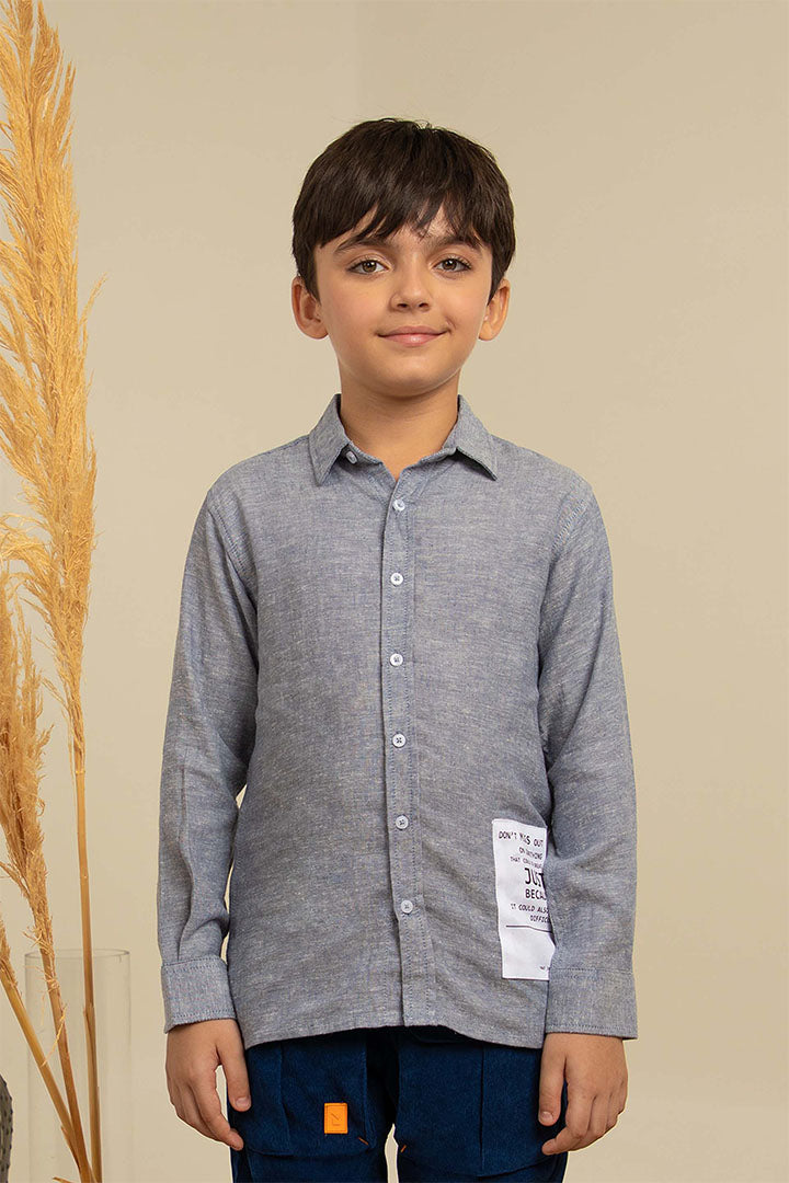 Patch Shirt Blue
