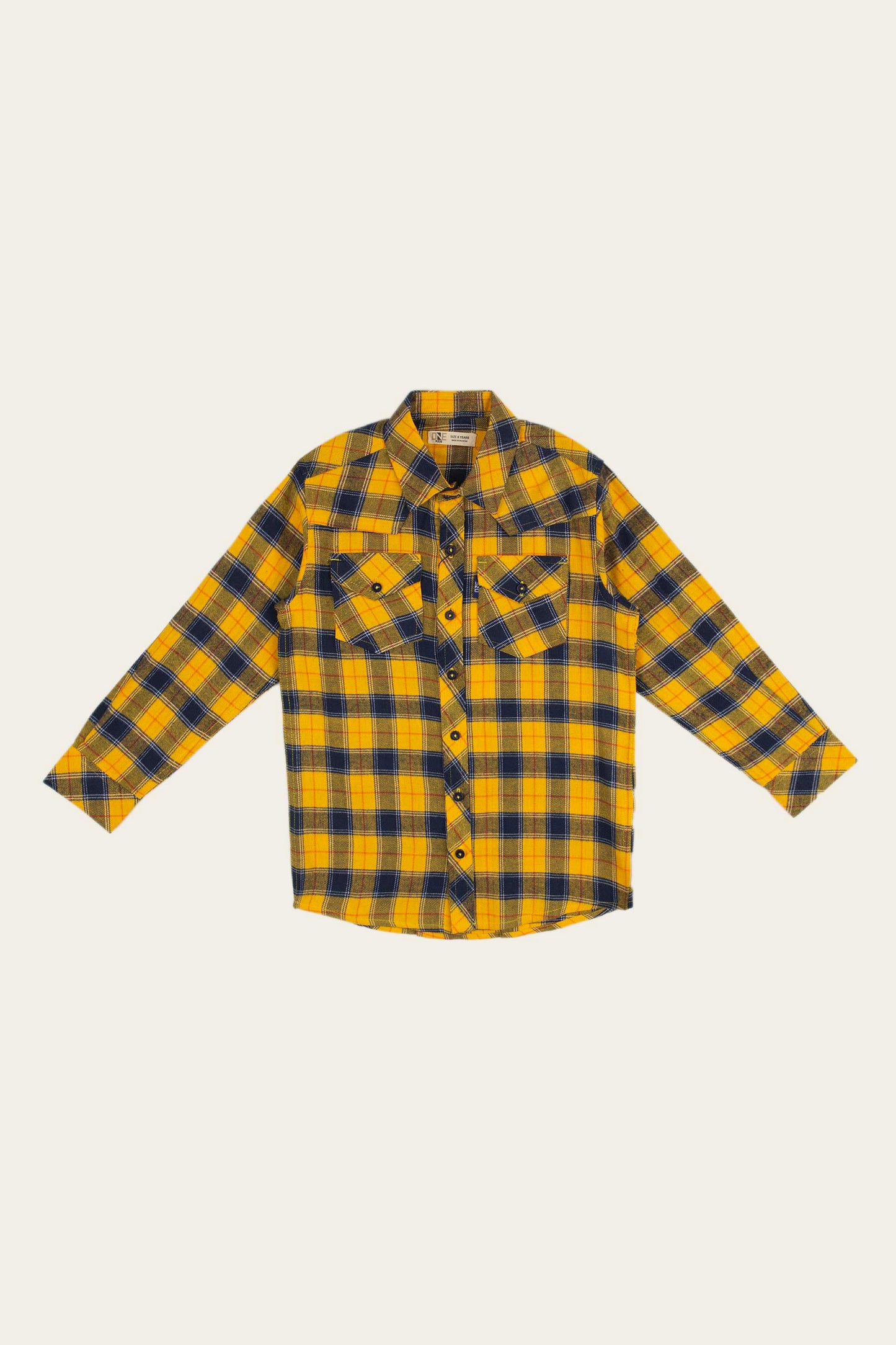 Flannel Shirt Navy/Yellow