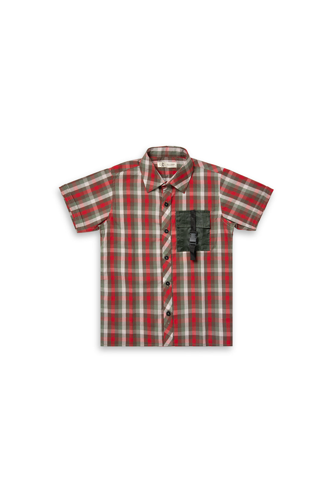 Buckled Shirt Olive/Red