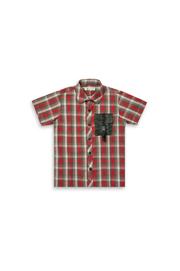 Buckled Shirt Olive/Red