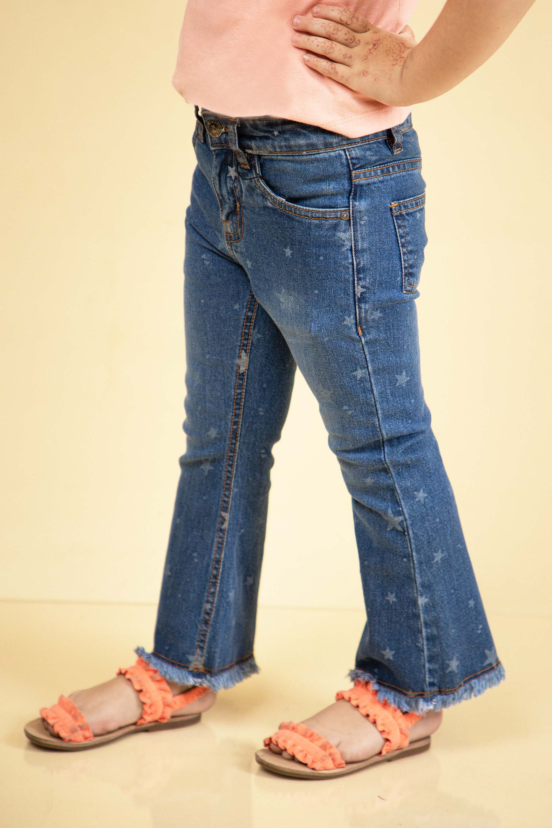 Printed Jeans Blue