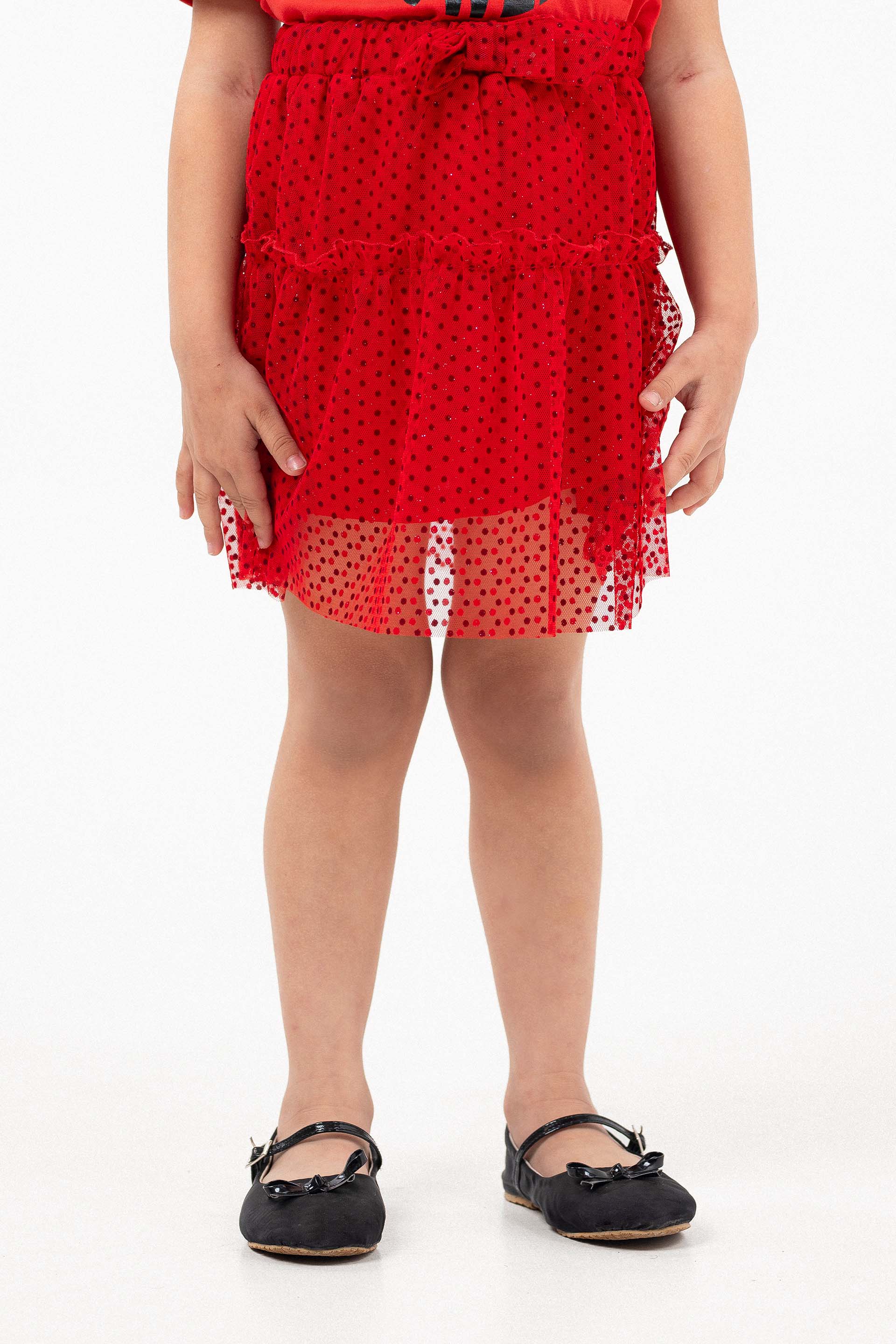 2-Tiered Skirt Red