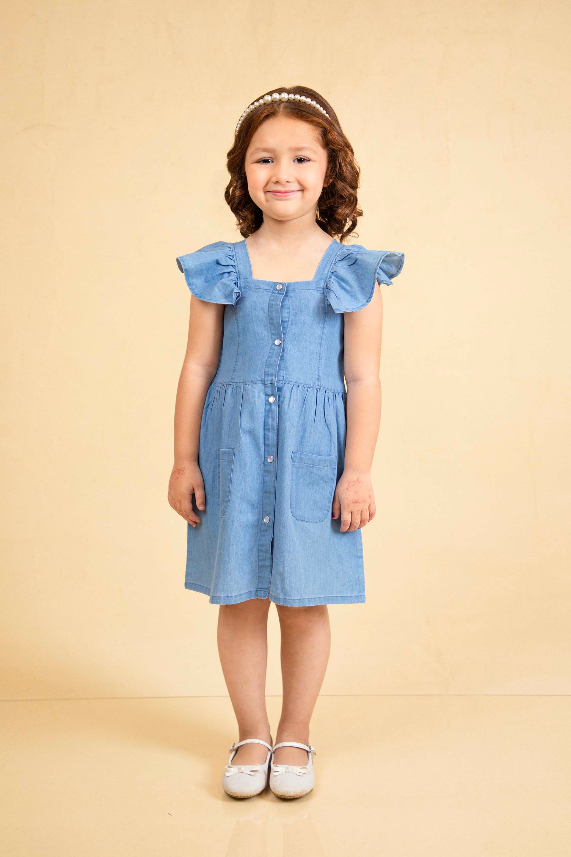 Buttondown Dress Blue