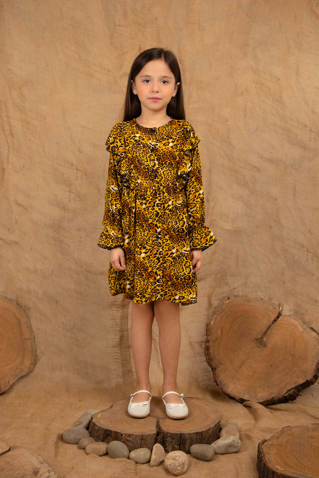 Cheetach Dress Yellow