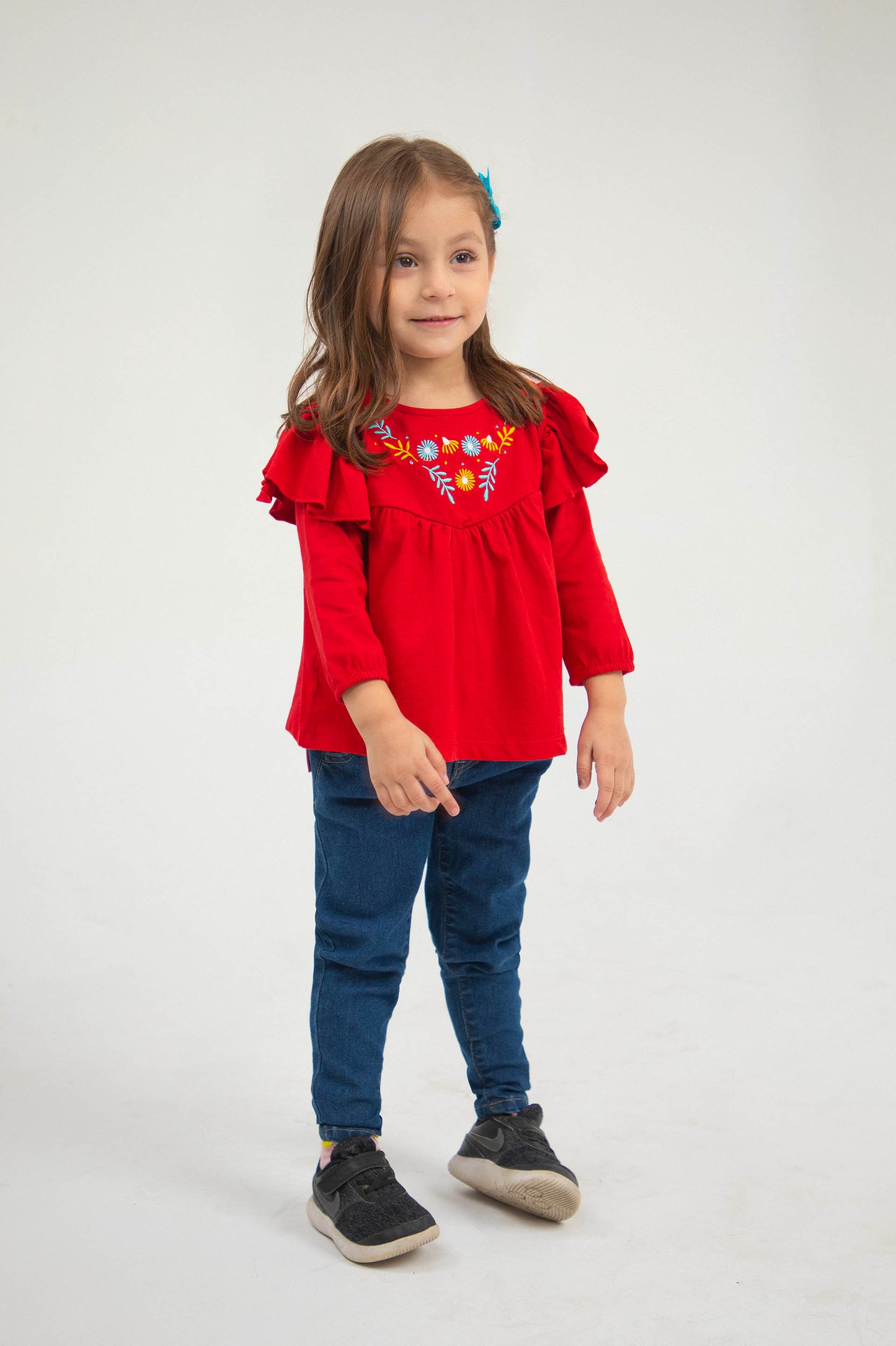 Ruffled Top Red