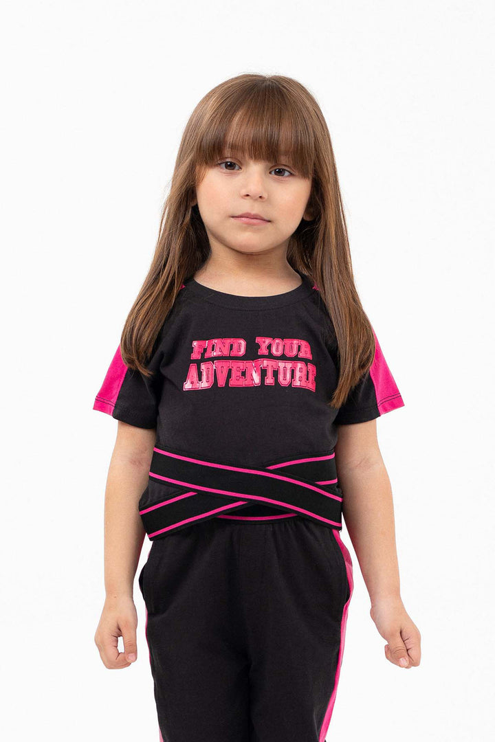 Contrasting Tee Pink