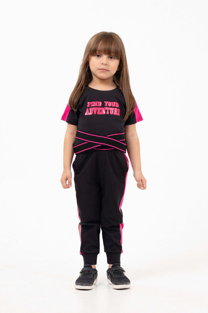 Contrasting Tee Pink