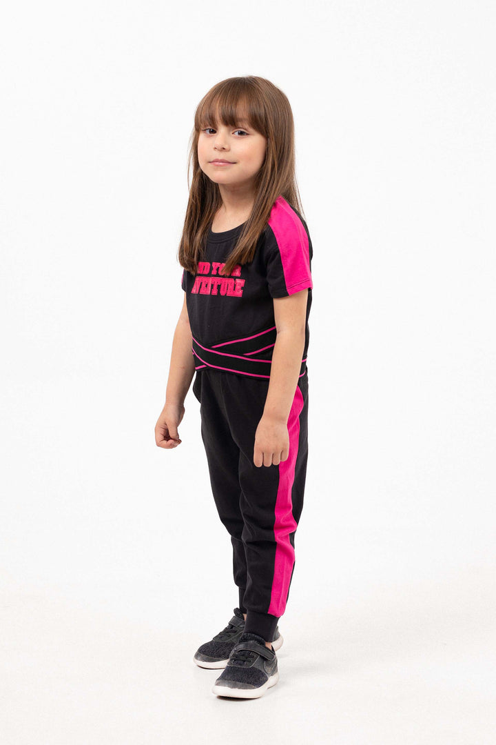 Contrasting Tee Pink