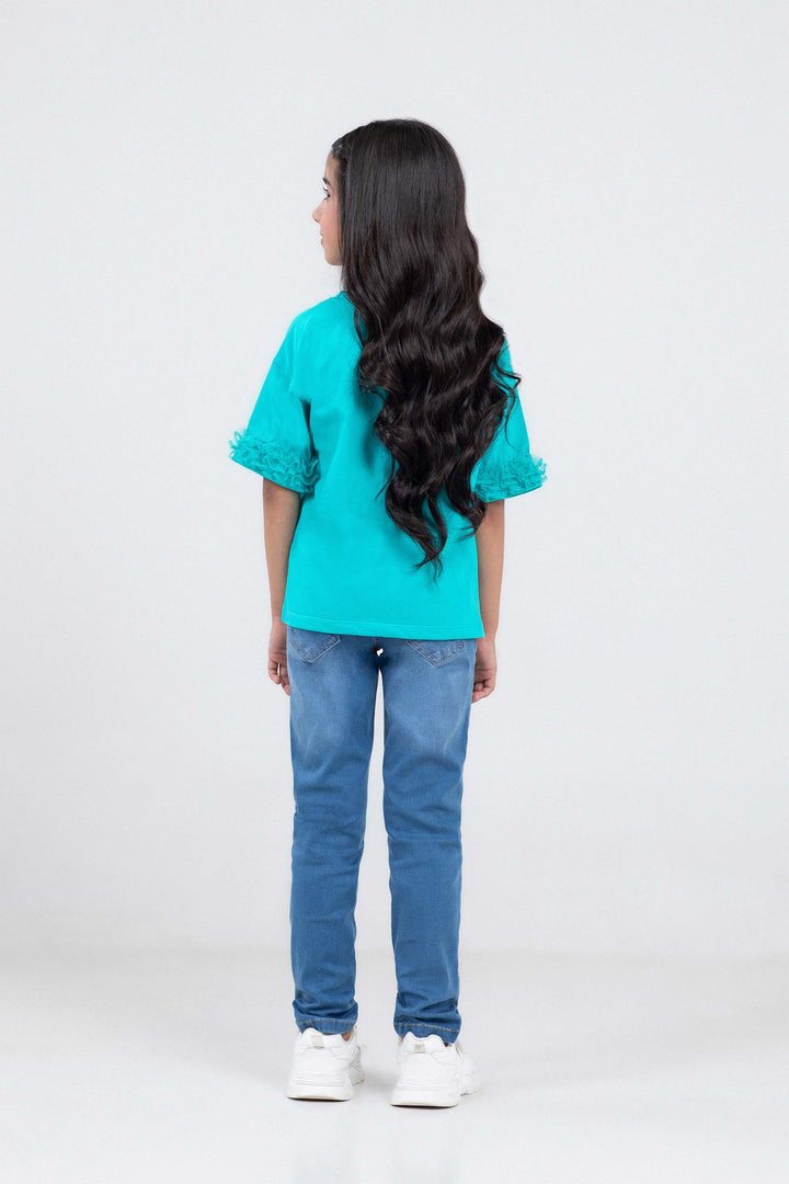 Ruffled Embellished Tee