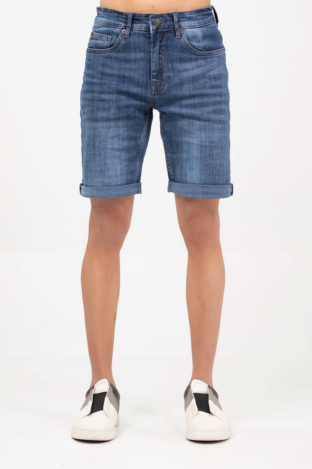 Turn-up Denim Shorts