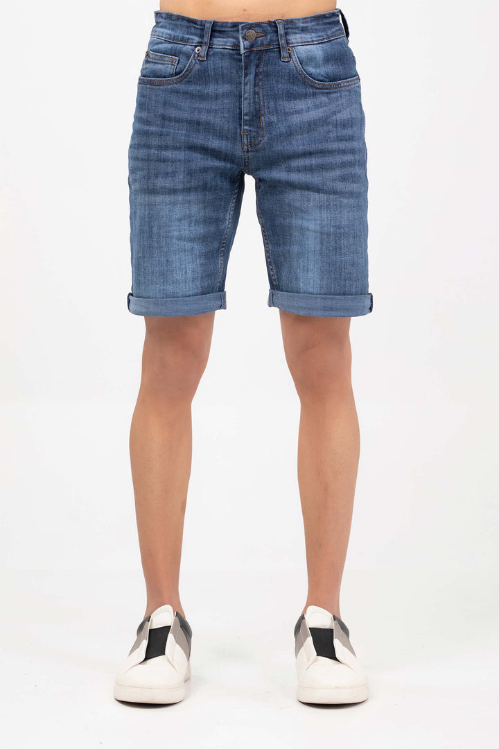 Turn-up Denim Shorts