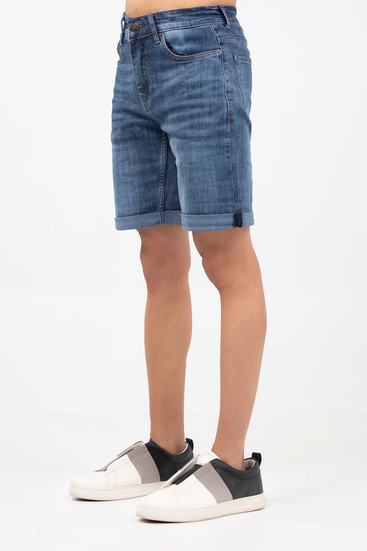 Turn-up Denim Shorts