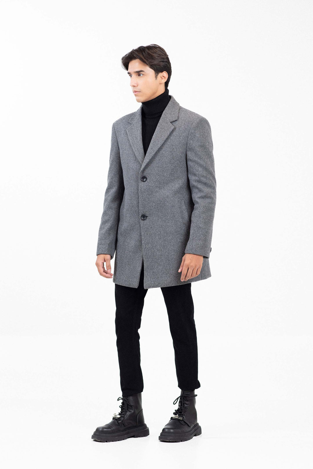 Single Breast Long Coat