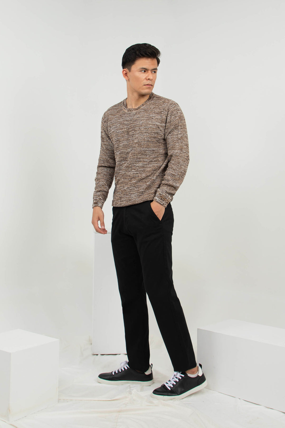 Textured Sweater Brown