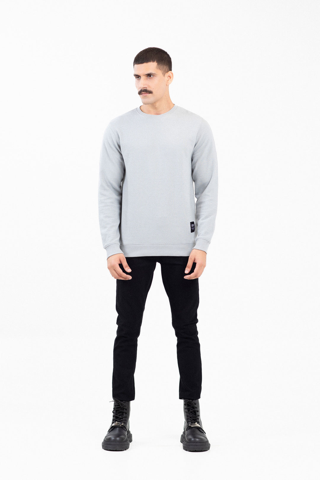 Basic Textured Sweatshirt