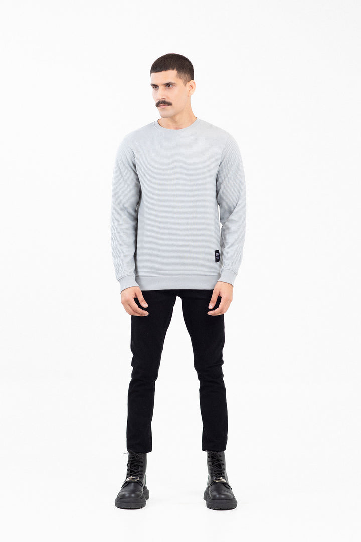 Basic Textured Sweatshirt