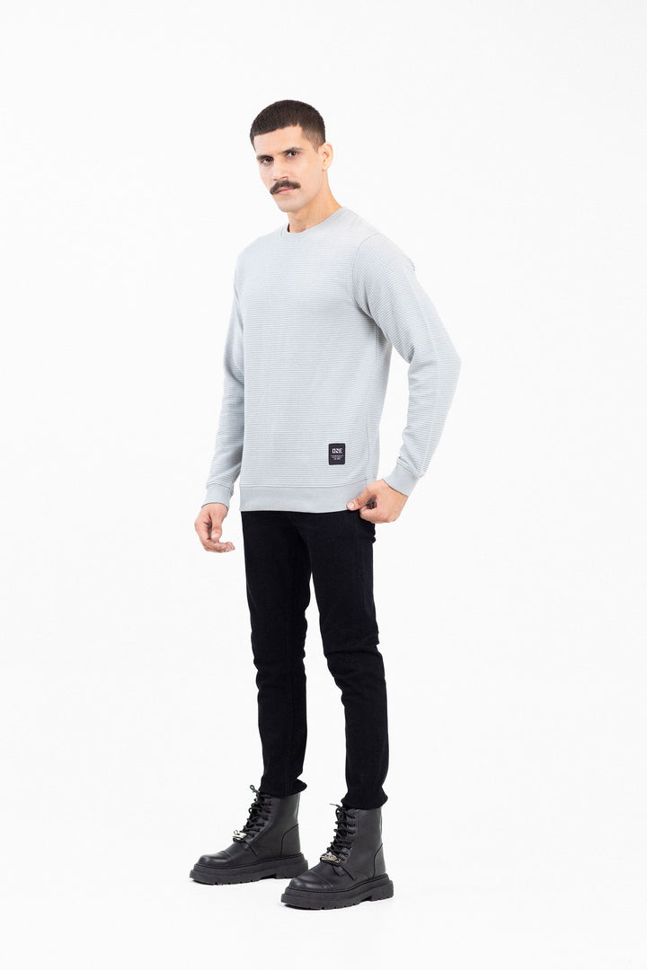 Basic Textured Sweatshirt