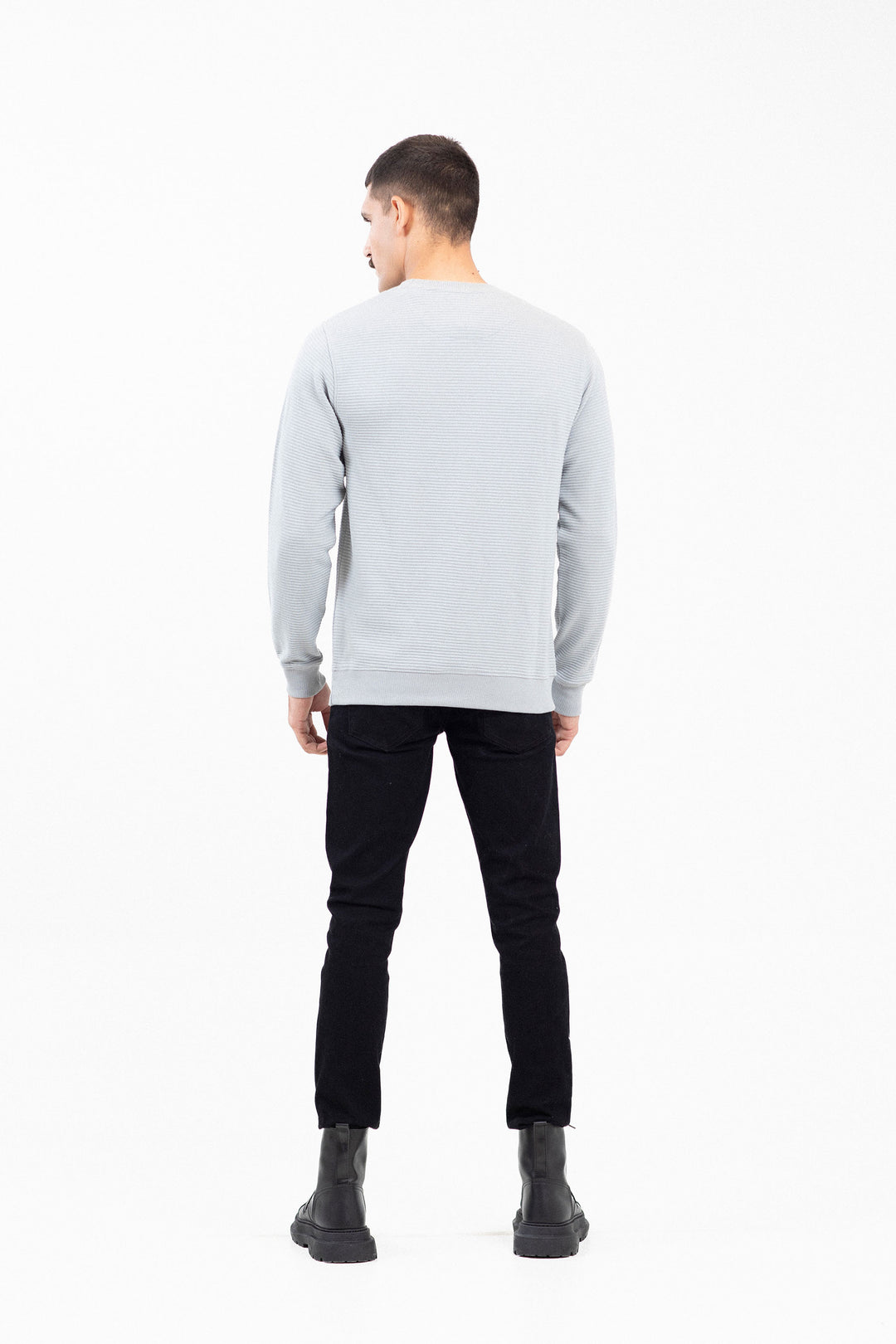 Basic Textured Sweatshirt