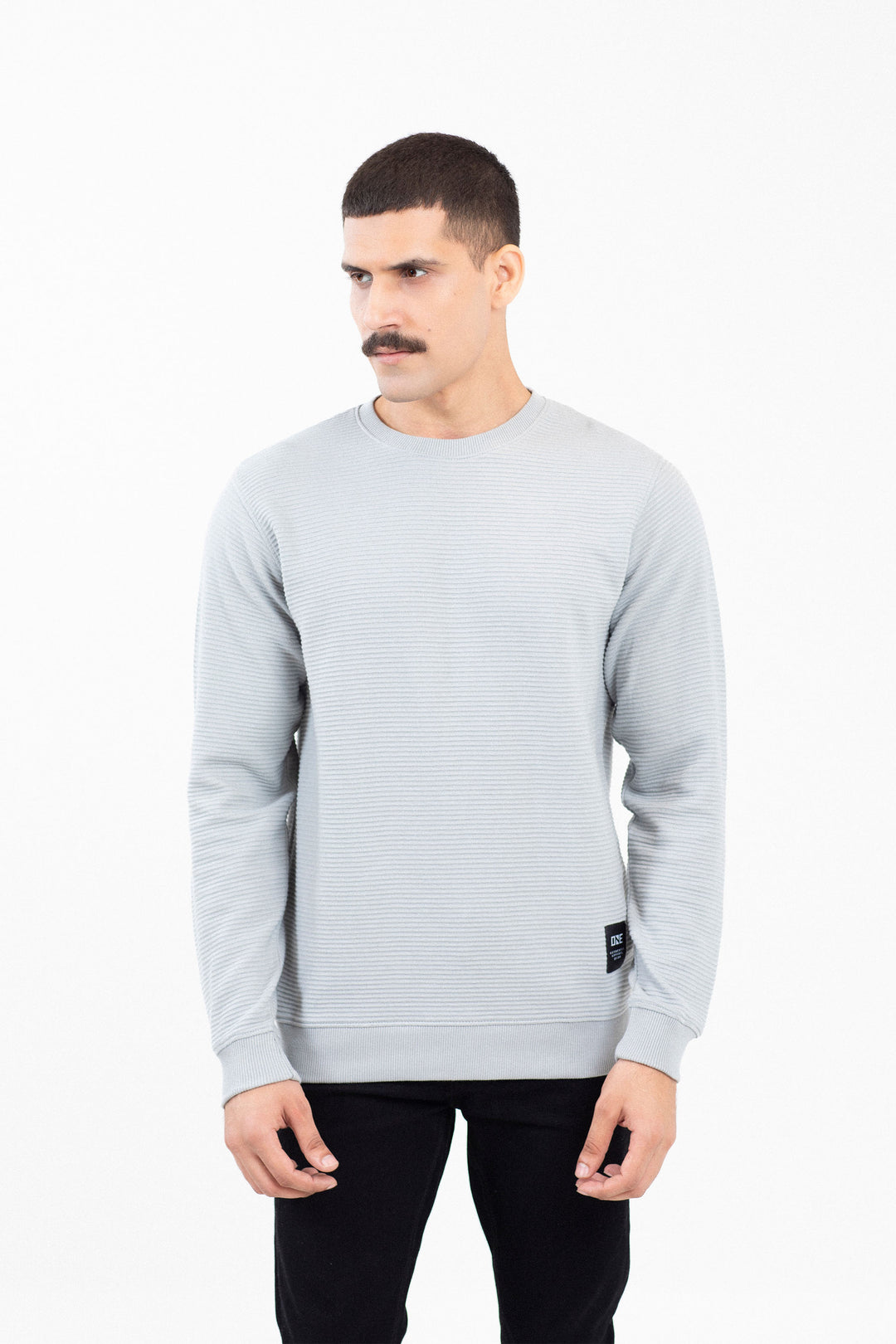 Basic Textured Sweatshirt