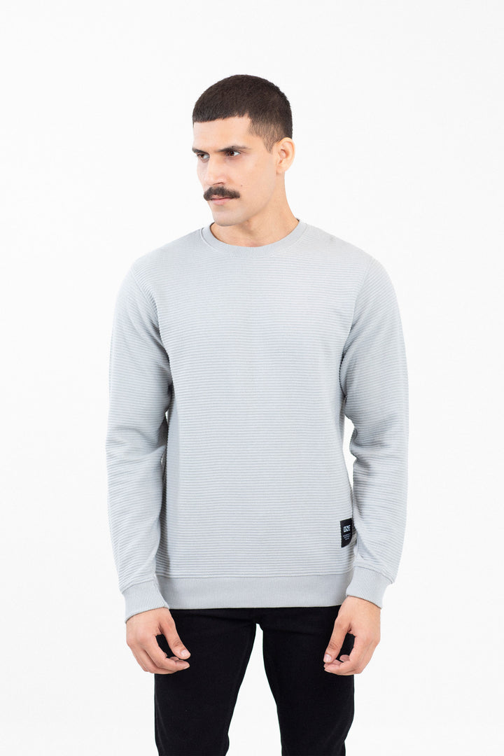 Basic Textured Sweatshirt