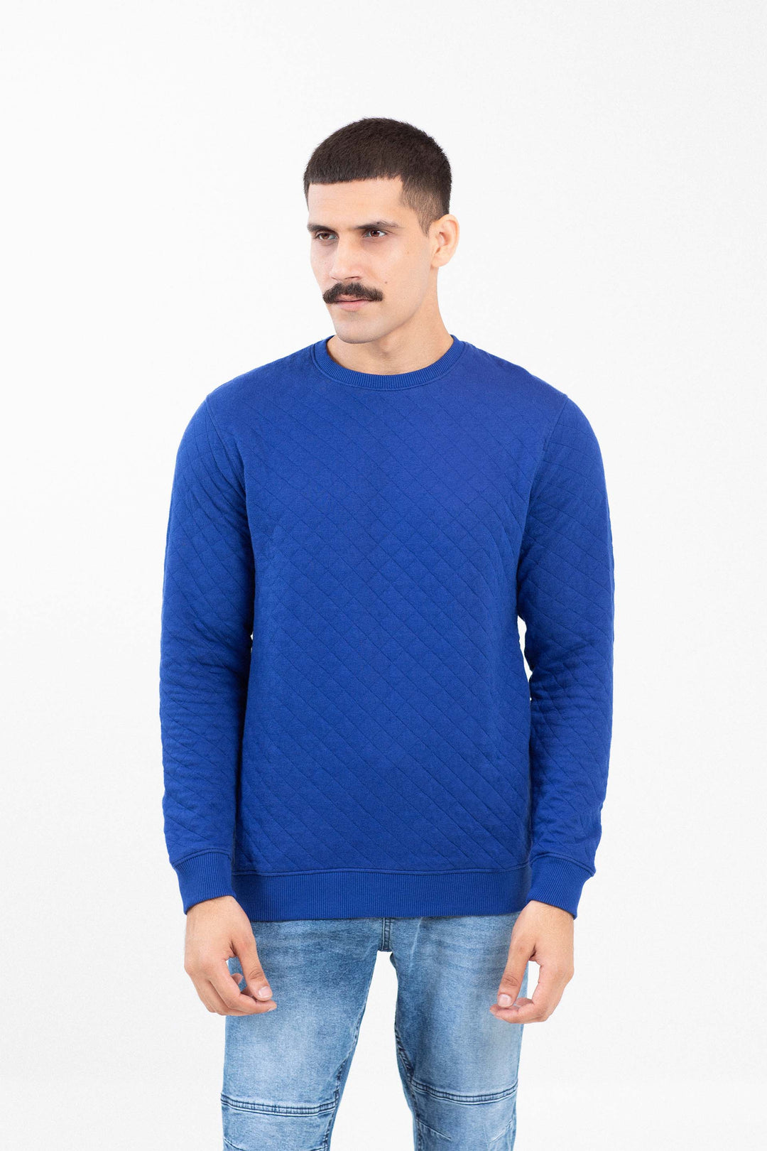 Basic Textured Sweatshirt