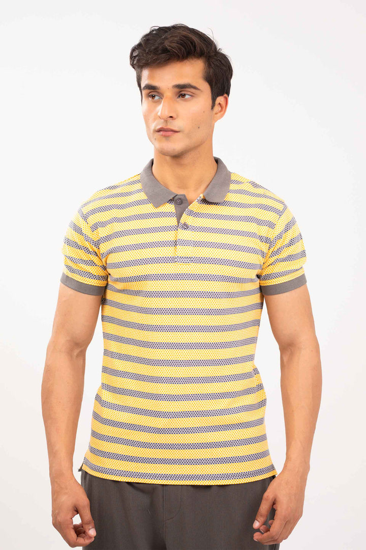 Printed Stripe Polo