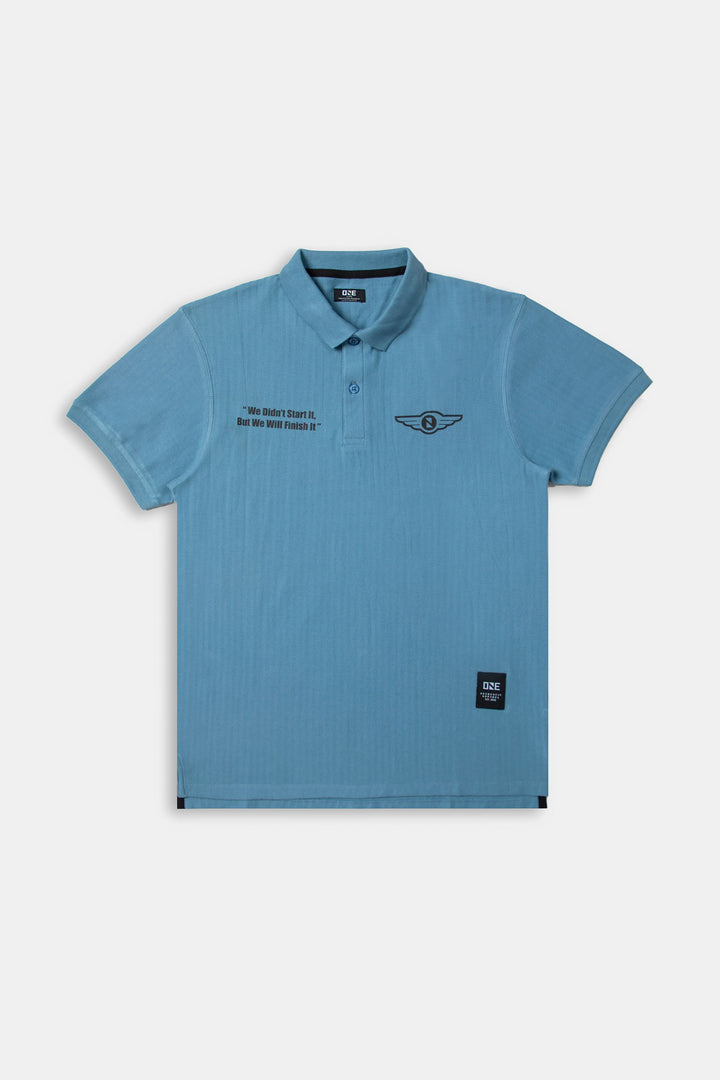 Textured Printed Polo