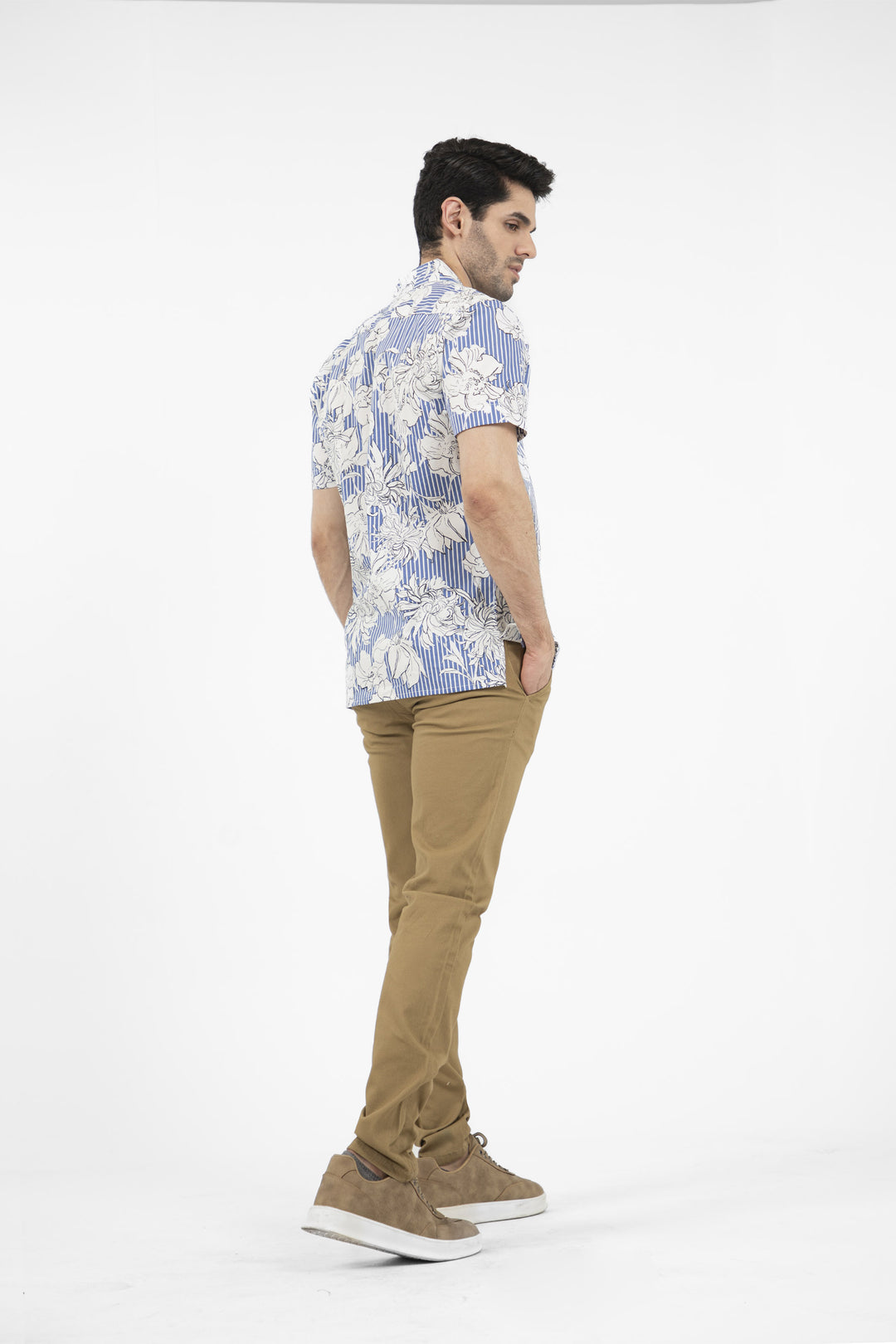 Floral Shirt Blue/White