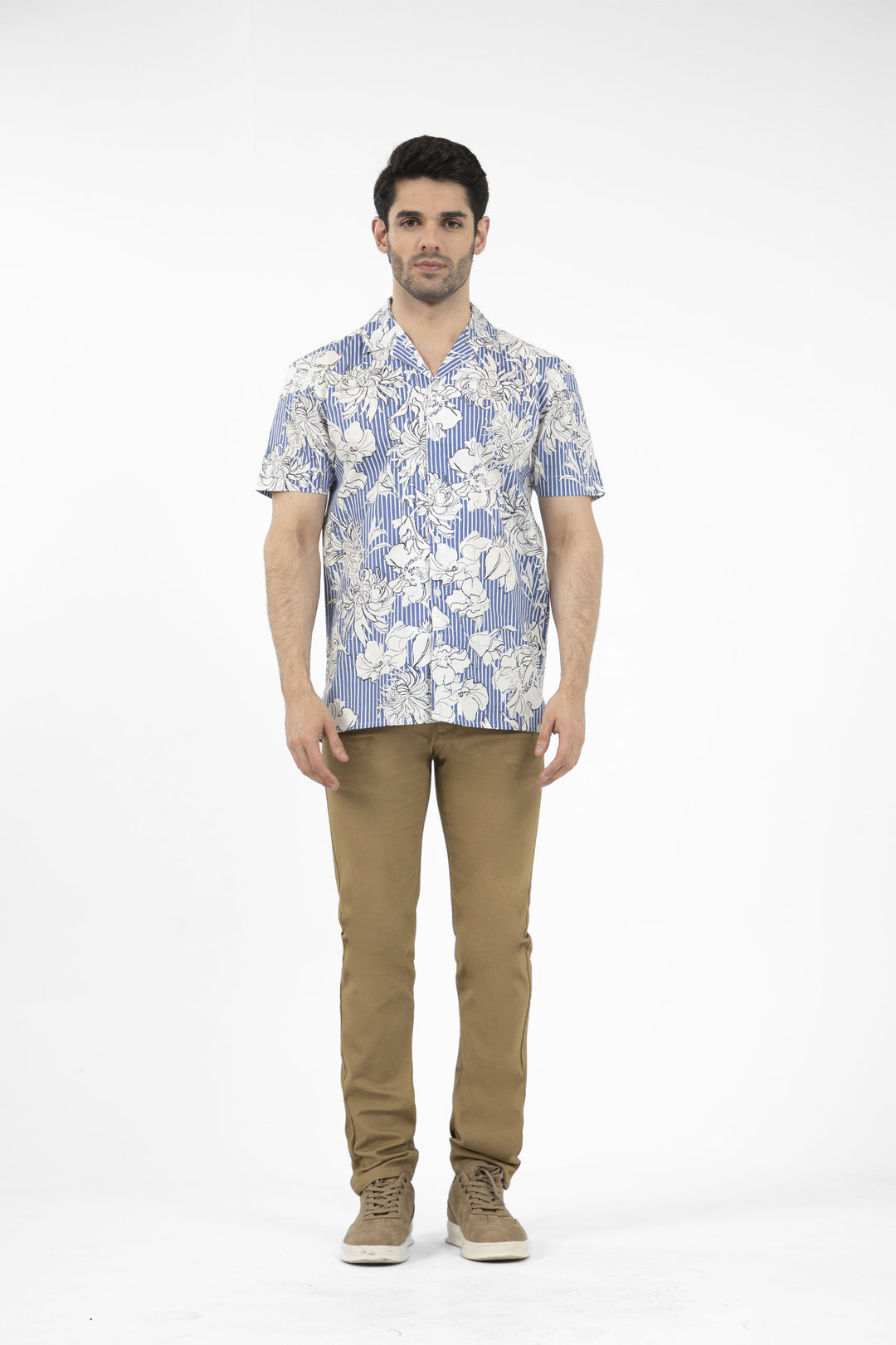 Floral Shirt Blue/White