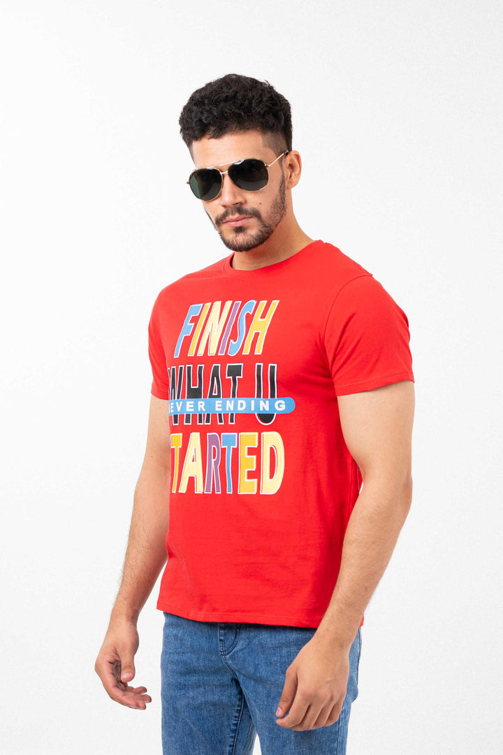 Slogan tee Red