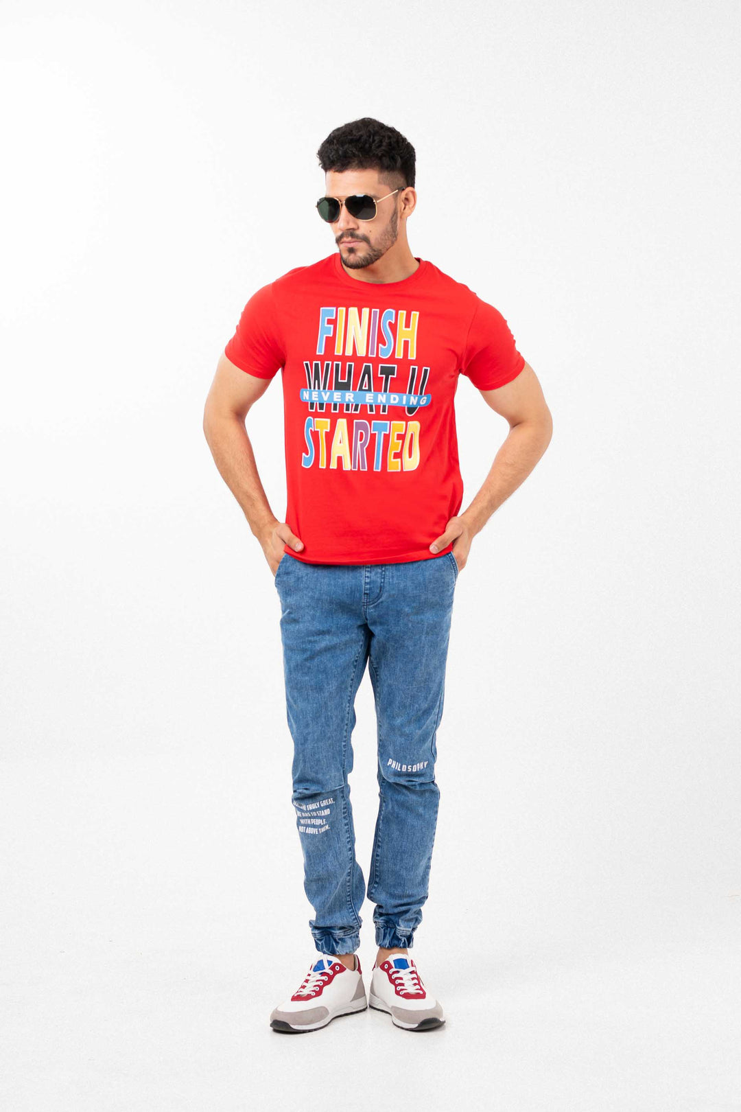 Slogan tee Red