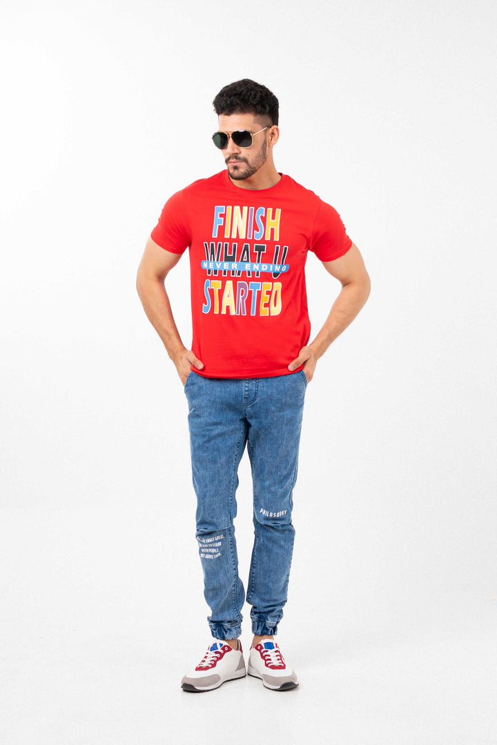 Slogan tee Red