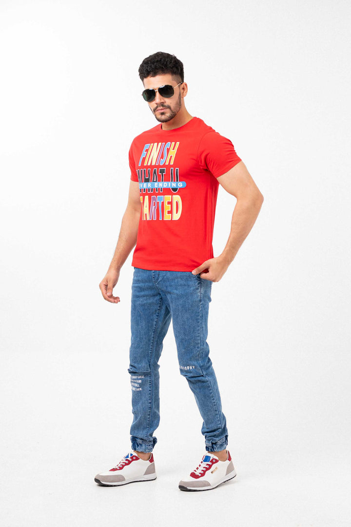 Slogan tee Red