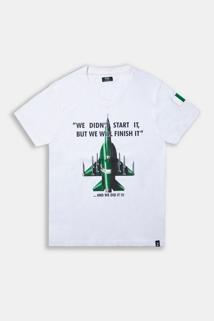 Basic Printed V-neck