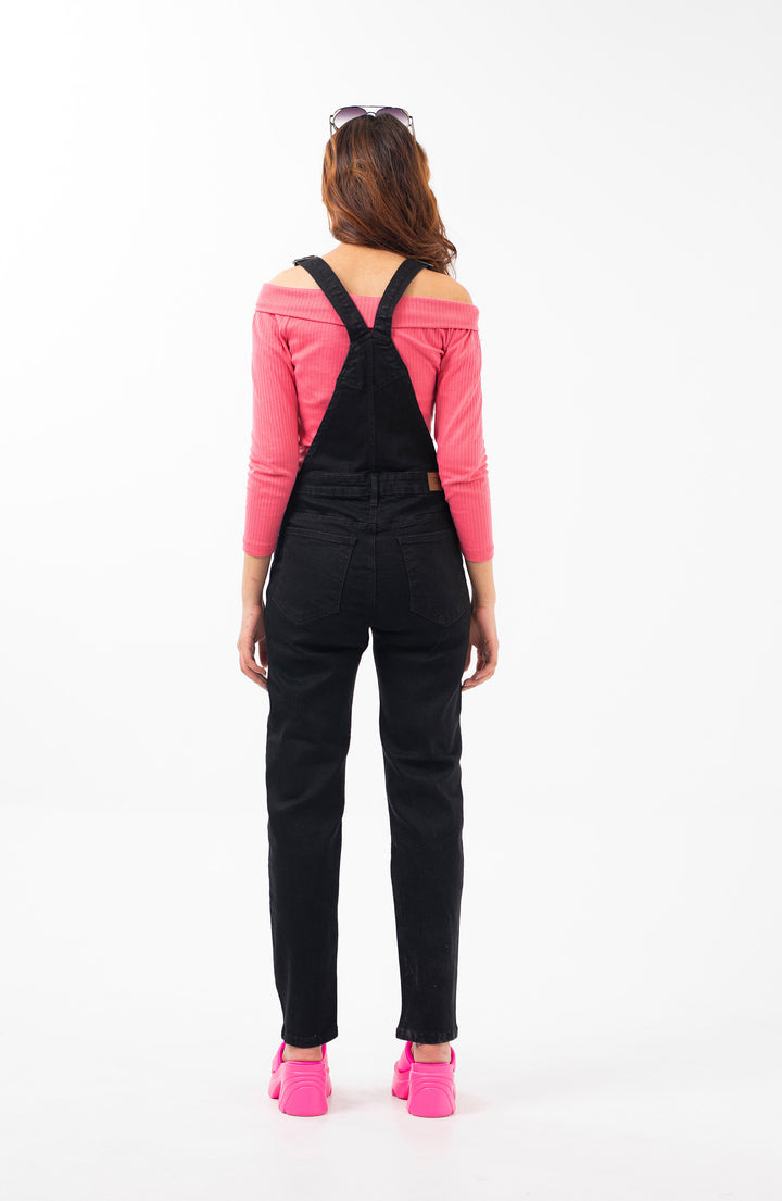 Slim Fit Dungarees Black