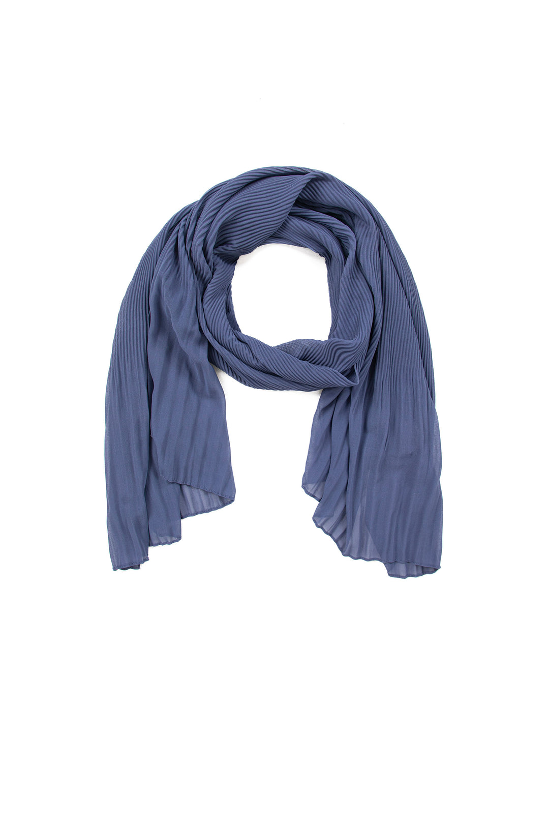 Pleated Scarf Blue