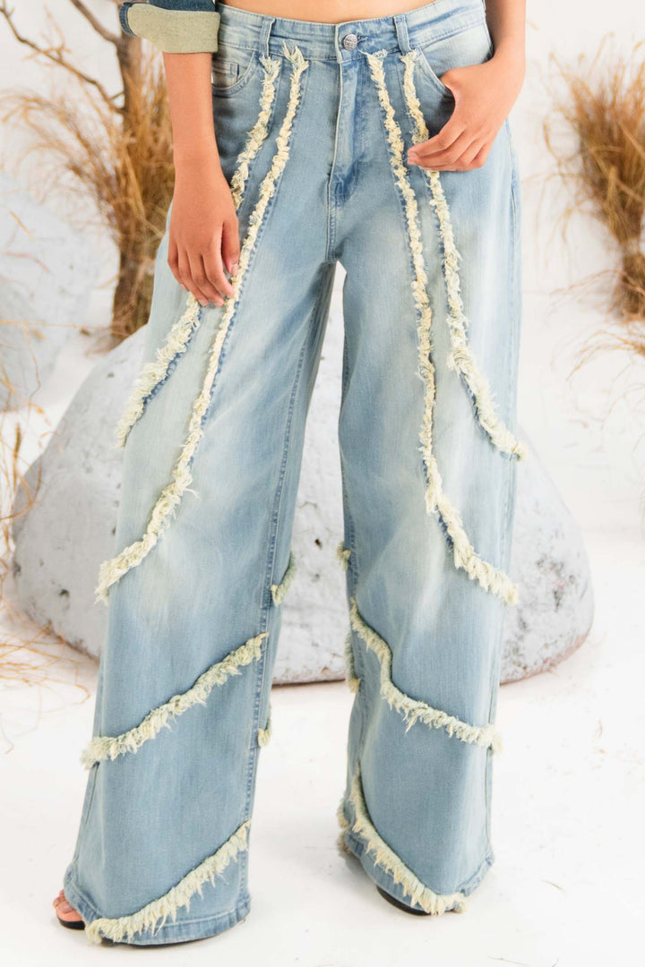 Frayed Wide Leg