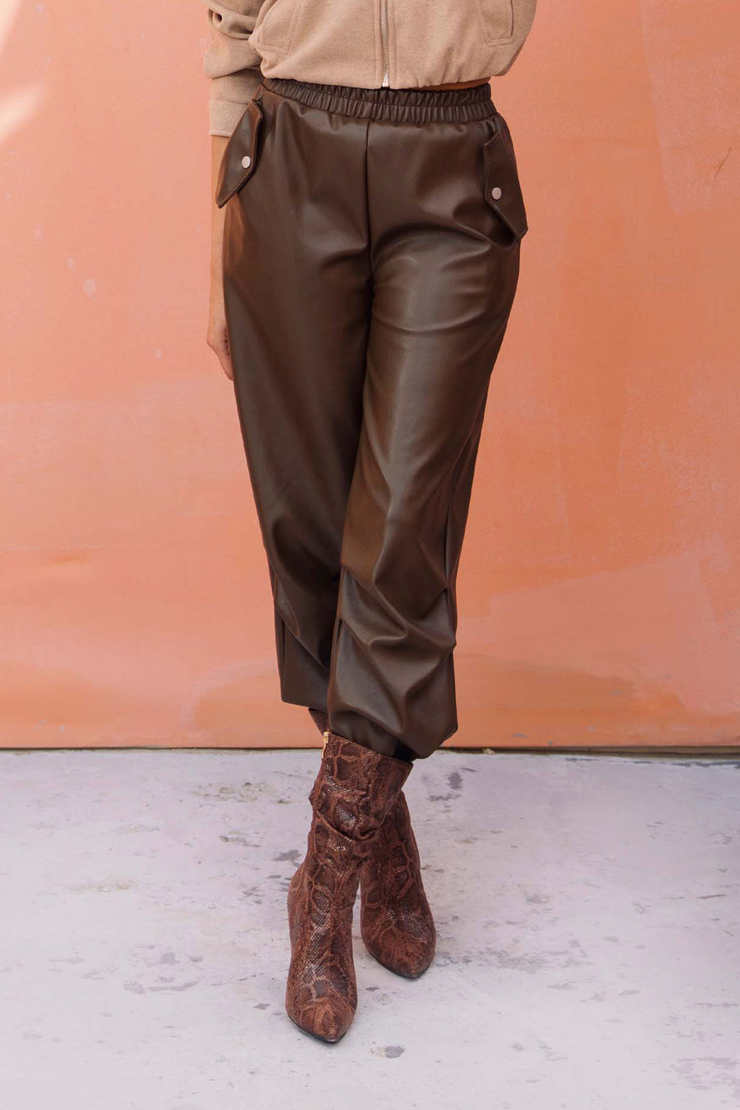 Leather Jogger Pants
