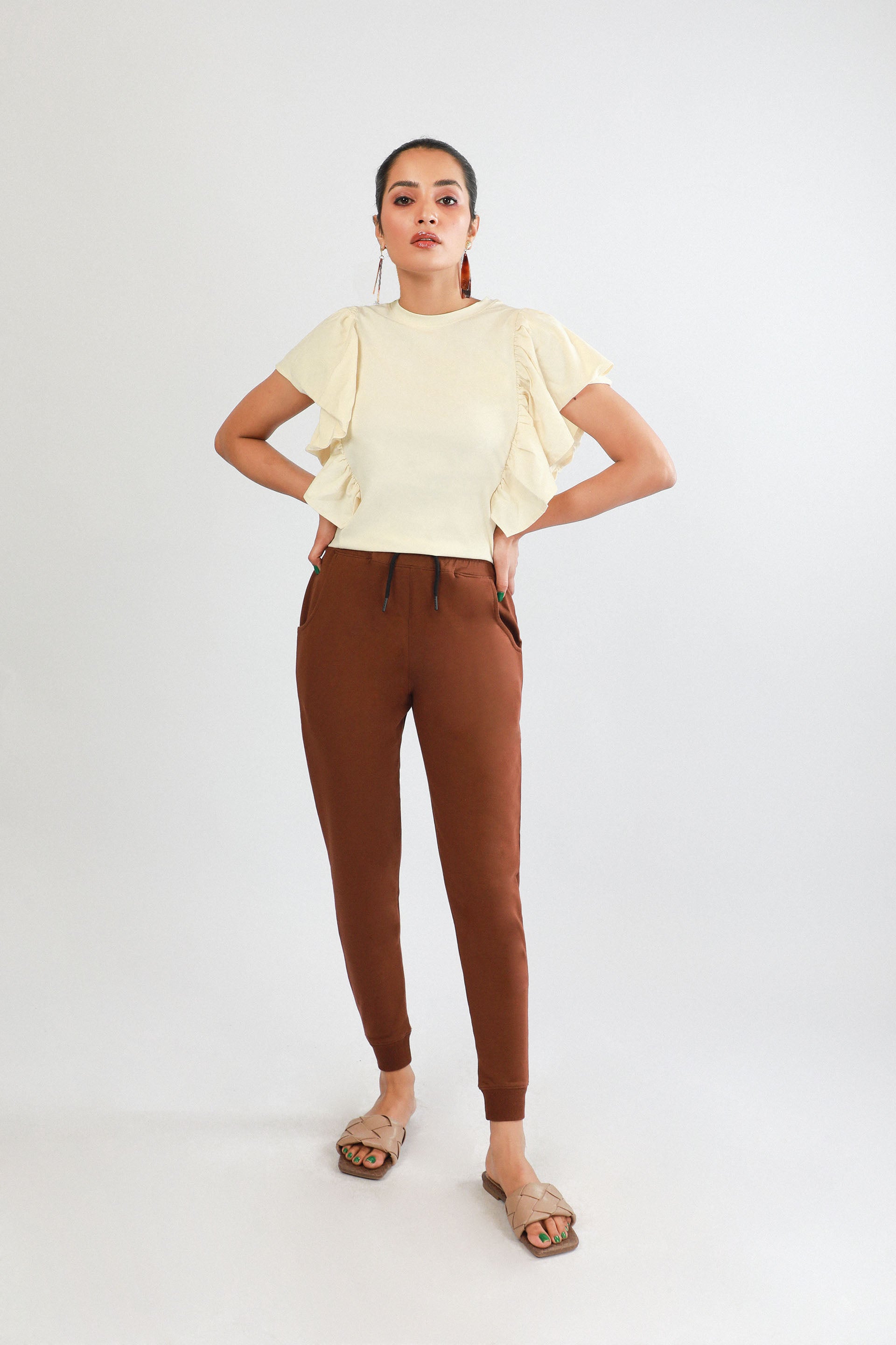 Basic Track Pants Brown