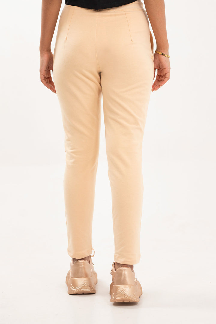 Pleated Track Pants Beige
