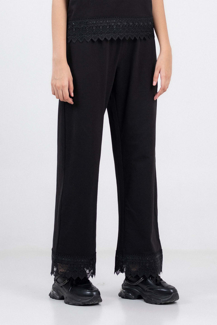 Wide Leg Lace Trousers