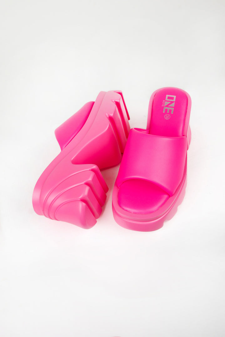 Chunky Slip On Neon Pink