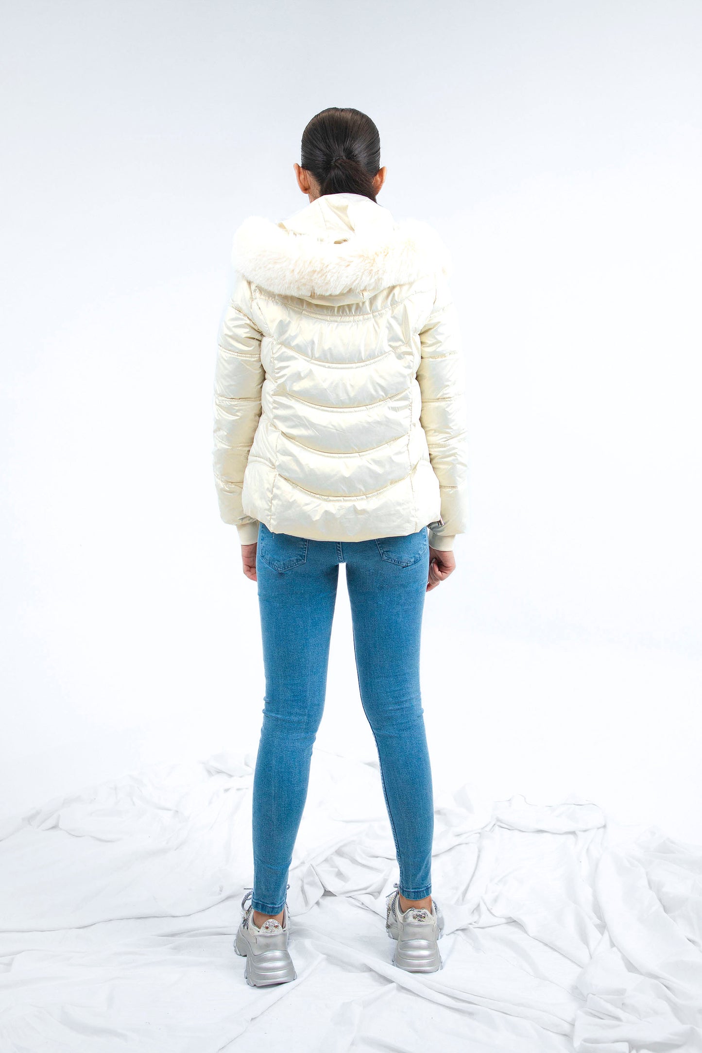 Hooded Puffer Off White